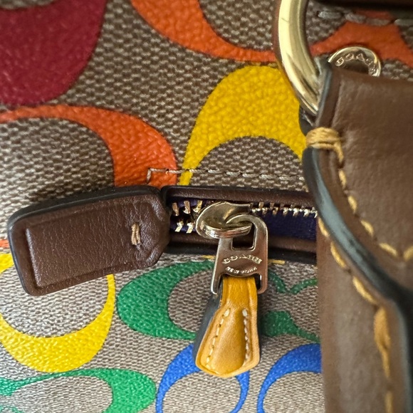 Coach Rowan Satchel In Rainbow Signature Canvas - Picture 4 of 16